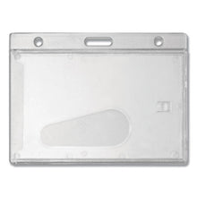 Load image into Gallery viewer, Advantus wholesale. Frosted Rigid Badge Holder, 3.68 X 2.75, Clear, Horizontal, 25-box. HSD Wholesale: Janitorial Supplies, Breakroom Supplies, Office Supplies.