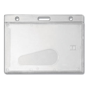 Advantus wholesale. Frosted Rigid Badge Holder, 3.68 X 2.75, Clear, Horizontal, 25-box. HSD Wholesale: Janitorial Supplies, Breakroom Supplies, Office Supplies.