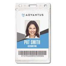 Load image into Gallery viewer, Advantus wholesale. Frosted Rigid Badge Holder, 2.5 X 4.13, Clear, Vertical, 25-box. HSD Wholesale: Janitorial Supplies, Breakroom Supplies, Office Supplies.