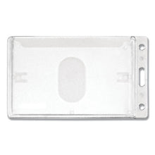 Load image into Gallery viewer, Advantus wholesale. Frosted Rigid Badge Holder, 2.5 X 4.13, Clear, Vertical, 25-box. HSD Wholesale: Janitorial Supplies, Breakroom Supplies, Office Supplies.