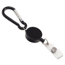 Advantus wholesale. Metal Badge Reel-carabiner Set, 24" Extension, Black, 5-pk. HSD Wholesale: Janitorial Supplies, Breakroom Supplies, Office Supplies.
