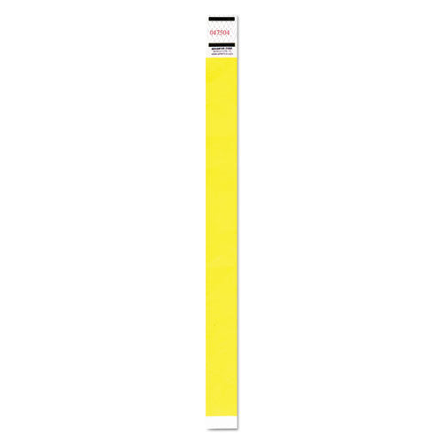 Advantus wholesale. Crowd Management Wristband, Sequential Numbers, 9 3-4 X 3-4, Neon Yellow,500-pk. HSD Wholesale: Janitorial Supplies, Breakroom Supplies, Office Supplies.