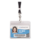 Advantus wholesale. Resealable Id Badge Holder, Lanyard, Horizontal, 4.13 X 3.75, Clear, 20-pack. HSD Wholesale: Janitorial Supplies, Breakroom Supplies, Office Supplies.