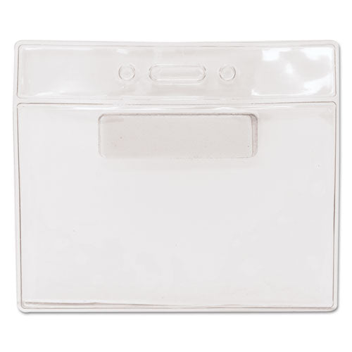 Advantus wholesale. Magnetic-style Name Badge Kits, Horizontal, 4" X 3", Clear, 20-pack. HSD Wholesale: Janitorial Supplies, Breakroom Supplies, Office Supplies.
