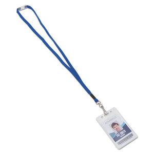 Advantus wholesale. Breakaway Lanyards, Metal J-hook Fastener, Blue, 24-box. HSD Wholesale: Janitorial Supplies, Breakroom Supplies, Office Supplies.