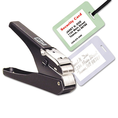 McGill™ wholesale. Handheld Badge Punch, 9-16 X 1-8 Horizontal Slot, 1-8"-5-8" Reach, Black-chrome. HSD Wholesale: Janitorial Supplies, Breakroom Supplies, Office Supplies.