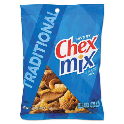 Chex Mix® wholesale. Chex Mix, Traditional Flavor Trail Mix, 3.75 Oz Bag, 8-box. HSD Wholesale: Janitorial Supplies, Breakroom Supplies, Office Supplies.