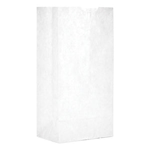 General wholesale. Grocery Paper Bags, 30 Lbs Capacity, #4, 5"w X 3.33"d X 9.75"h, White, 500 Bags. HSD Wholesale: Janitorial Supplies, Breakroom Supplies, Office Supplies.
