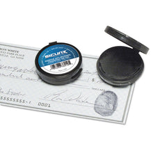 Load image into Gallery viewer, SICURIX® wholesale. Fingerprint Ink Pad, 1 1-2&quot; Diameter, Black. HSD Wholesale: Janitorial Supplies, Breakroom Supplies, Office Supplies.