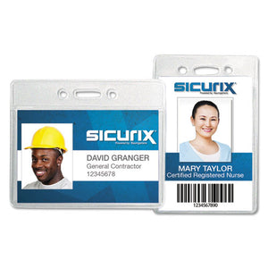 SICURIX® wholesale. Sicurix Proximity Badge Holder, Horizontal, 4w X 3h, Clear, 50-pack. HSD Wholesale: Janitorial Supplies, Breakroom Supplies, Office Supplies.