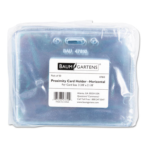 SICURIX® wholesale. Sicurix Proximity Badge Holder, Horizontal, 4w X 3h, Clear, 50-pack. HSD Wholesale: Janitorial Supplies, Breakroom Supplies, Office Supplies.