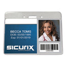 SICURIX® wholesale. Sicurix Proximity Badge Holder, Horizontal, 4w X 3h, Clear, 50-pack. HSD Wholesale: Janitorial Supplies, Breakroom Supplies, Office Supplies.