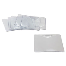 Load image into Gallery viewer, SICURIX® wholesale. Sicurix Proximity Badge Holder, Horizontal, 4w X 3h, Clear, 50-pack. HSD Wholesale: Janitorial Supplies, Breakroom Supplies, Office Supplies.