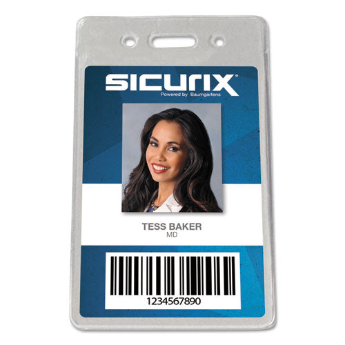 SICURIX® wholesale. Sicurix Proximity Badge Holder, Vertical, 2 1-2w X 4 1-2h, Clear, 50-pack. HSD Wholesale: Janitorial Supplies, Breakroom Supplies, Office Supplies.