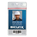 SICURIX® wholesale. Sicurix Sealable Cardholder, Vertical, 2 5-8 X 3 3-4, Clear, 50-pack. HSD Wholesale: Janitorial Supplies, Breakroom Supplies, Office Supplies.