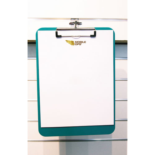 Mobile OPS® wholesale. Unbreakable Recycled Clipboard, 1-4" Capacity, 9 X 12 1-2, Green. HSD Wholesale: Janitorial Supplies, Breakroom Supplies, Office Supplies.