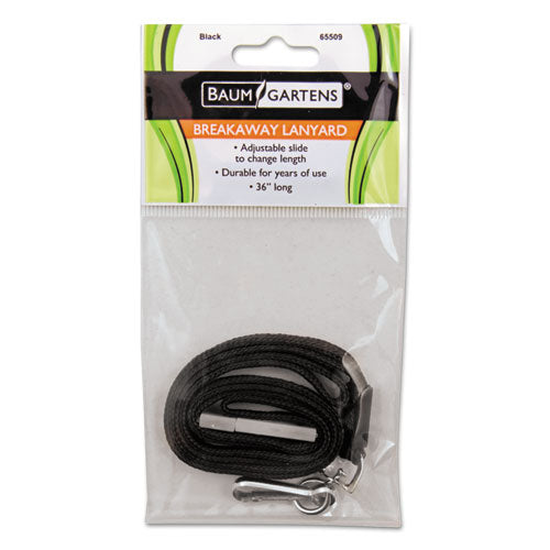 SICURIX® wholesale. Safety Breakaway Lanyard With Hook, 36", Black. HSD Wholesale: Janitorial Supplies, Breakroom Supplies, Office Supplies.