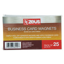 ZEUS® wholesale. Business Card Magnets, 3 1-2 X 2, White, Adhesive Coated, 25-pack. HSD Wholesale: Janitorial Supplies, Breakroom Supplies, Office Supplies.