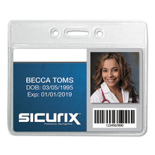 Load image into Gallery viewer, SICURIX® wholesale. Sicurix Badge Holder, Horizontal, 2.13 X 3.38, Clear, 12-pack. HSD Wholesale: Janitorial Supplies, Breakroom Supplies, Office Supplies.