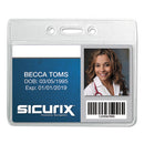 SICURIX® wholesale. Sicurix Badge Holder, Horizontal, 2.13 X 3.38, Clear, 12-pack. HSD Wholesale: Janitorial Supplies, Breakroom Supplies, Office Supplies.
