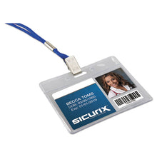 Load image into Gallery viewer, SICURIX® wholesale. Sicurix Badge Holder, Horizontal, 2.13 X 3.38, Clear, 12-pack. HSD Wholesale: Janitorial Supplies, Breakroom Supplies, Office Supplies.