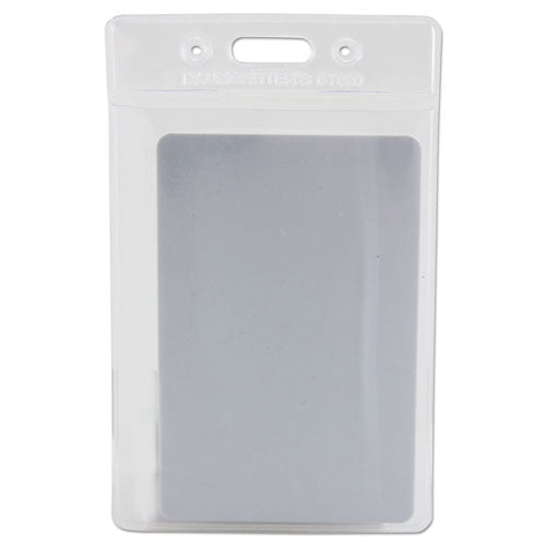 SICURIX® wholesale. Sicurix Badge Holder, Vertical, 2.75 X 4.13, Clear, 12-pack. HSD Wholesale: Janitorial Supplies, Breakroom Supplies, Office Supplies.