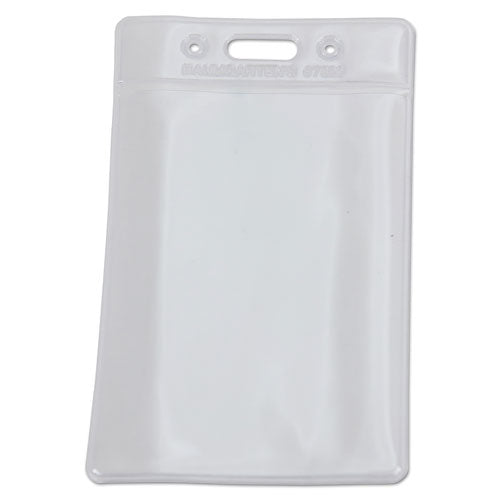 SICURIX® wholesale. Sicurix Badge Holder, Vertical, 2.75 X 4.13, Clear, 12-pack. HSD Wholesale: Janitorial Supplies, Breakroom Supplies, Office Supplies.