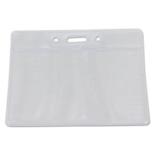 Load image into Gallery viewer, SICURIX® wholesale. Sicurix Vinyl Badge Holder, 4 X 3, Clear, 50-pack. HSD Wholesale: Janitorial Supplies, Breakroom Supplies, Office Supplies.