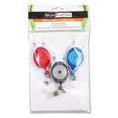 SICURIX® wholesale. Quick Clip Card Reels, 30" Extension, Red-blue-smoke, 3-pack. HSD Wholesale: Janitorial Supplies, Breakroom Supplies, Office Supplies.