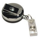 SICURIX® wholesale. Heavy Duty Id Card Reel, 30" Extension, Black-chrome. HSD Wholesale: Janitorial Supplies, Breakroom Supplies, Office Supplies.