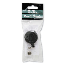 Load image into Gallery viewer, SICURIX® wholesale. Swivel-style Spring-clip Id Card Reel, 30&quot; Extension, Black. HSD Wholesale: Janitorial Supplies, Breakroom Supplies, Office Supplies.