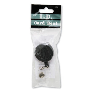 SICURIX® wholesale. Swivel-style Spring-clip Id Card Reel, 30" Extension, Black. HSD Wholesale: Janitorial Supplies, Breakroom Supplies, Office Supplies.