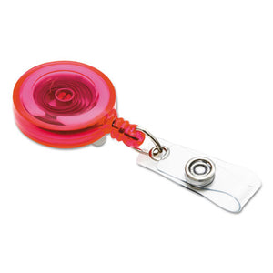 SICURIX® wholesale. Id Slide-style Belt Clip Card Reels, 30" Extension, Translucent-red-blue-purple. HSD Wholesale: Janitorial Supplies, Breakroom Supplies, Office Supplies.