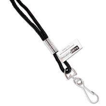 Load image into Gallery viewer, SICURIX® wholesale. Rope Lanyard With Hook, 36&quot;, Nylon, Black. HSD Wholesale: Janitorial Supplies, Breakroom Supplies, Office Supplies.