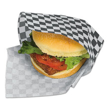 Load image into Gallery viewer, Bagcraft wholesale. Grease-resistant Paper Wraps And Liners, 12 X 12, Black Check, 1000-box, 5 Boxes-carton. HSD Wholesale: Janitorial Supplies, Breakroom Supplies, Office Supplies.