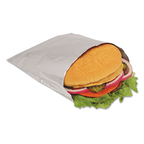 Bagcraft wholesale. Foil Single-serve Bags, 6" X 6.5", Silver, 1,000-carton. HSD Wholesale: Janitorial Supplies, Breakroom Supplies, Office Supplies.