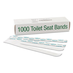 Bagcraft wholesale. Sani-shield Printed Toilet Seat Band, 16 X 1.5, Deep Blue-white, 1,000-carton. HSD Wholesale: Janitorial Supplies, Breakroom Supplies, Office Supplies.