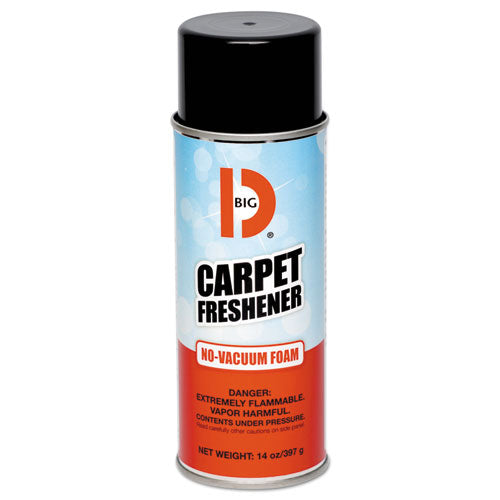 Big D Industries wholesale. No-vacuum Carpet Freshener, Fresh Scent, 14 Oz Aerosol, 12-carton. HSD Wholesale: Janitorial Supplies, Breakroom Supplies, Office Supplies.