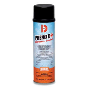 Big D Industries wholesale. Pheno D+ Aerosol Disinfectant-deodorizer, Citrus Scent, 16.5 Oz Aerosol Spray Can, 12-carton. HSD Wholesale: Janitorial Supplies, Breakroom Supplies, Office Supplies.