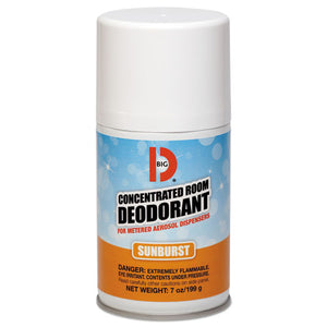 Big D Industries wholesale. Metered Concentrated Room Deodorant, Sunburst Scent, 7 Oz Aerosol, 12-carton. HSD Wholesale: Janitorial Supplies, Breakroom Supplies, Office Supplies.