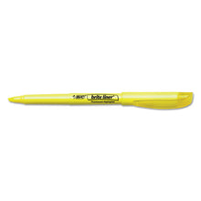 Load image into Gallery viewer, BIC® wholesale. BIC Brite Liner Highlighter, Chisel Tip, Fluorescent Yellow, Dozen. HSD Wholesale: Janitorial Supplies, Breakroom Supplies, Office Supplies.