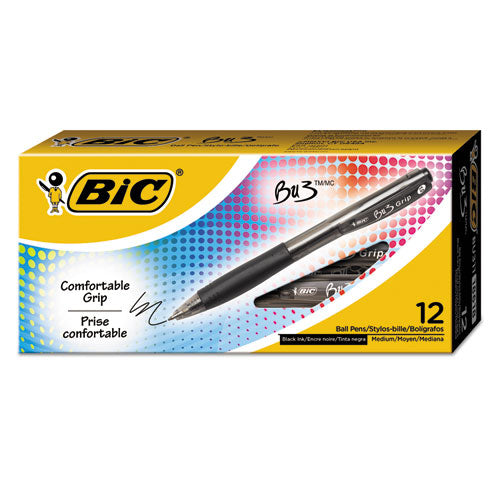 BIC® wholesale. BIC Bu3 Retractable Ballpoint Pen, Bold 1 Mm, Black Ink-barrel, Dozen. HSD Wholesale: Janitorial Supplies, Breakroom Supplies, Office Supplies.