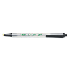 Load image into Gallery viewer, BIC® wholesale. BIC Ecolutions Clic Stic Retractable Ballpoint Pen, 1mm, Black Ink, Clear Barrel, Dozen. HSD Wholesale: Janitorial Supplies, Breakroom Supplies, Office Supplies.