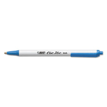 Load image into Gallery viewer, BIC® wholesale. BIC Clic Stic Retractable Ballpoint Pen, Medium 1 Mm, Blue Ink, White Barrel, Dozen. HSD Wholesale: Janitorial Supplies, Breakroom Supplies, Office Supplies.