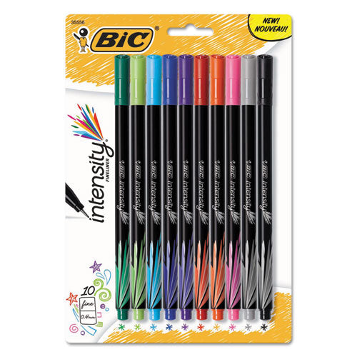 BIC® wholesale. BIC Intensity Stick Porous Point Marker Pen, 0.4mm, Assorted Ink-barrel, 10-pack. HSD Wholesale: Janitorial Supplies, Breakroom Supplies, Office Supplies.