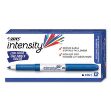 Load image into Gallery viewer, BIC® wholesale. BIC Intensity Low Odor Dry Erase Marker, Fine Bullet Tip, Blue, Dozen. HSD Wholesale: Janitorial Supplies, Breakroom Supplies, Office Supplies.