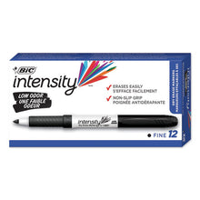 Load image into Gallery viewer, BIC® wholesale. BIC Intensity Low Odor Dry Erase Marker, Fine Bullet Tip, Black, Dozen. HSD Wholesale: Janitorial Supplies, Breakroom Supplies, Office Supplies.