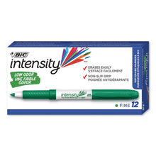 Load image into Gallery viewer, BIC® wholesale. BIC Intensity Low Odor Dry Erase Marker, Fine Bullet Tip, Green, Dozen. HSD Wholesale: Janitorial Supplies, Breakroom Supplies, Office Supplies.