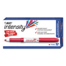 BIC® wholesale. BIC Intensity Low Odor Dry Erase Marker, Fine Bullet Tip, Red, Dozen. HSD Wholesale: Janitorial Supplies, Breakroom Supplies, Office Supplies.