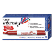 BIC® wholesale. BIC Intensity Low Odor Dry Erase Marker, Xl Bullet Tip, Red, Dozen. HSD Wholesale: Janitorial Supplies, Breakroom Supplies, Office Supplies.